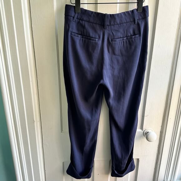Vince Cuffed Ankle Trousers Navy Blue - Picture 6 of 8